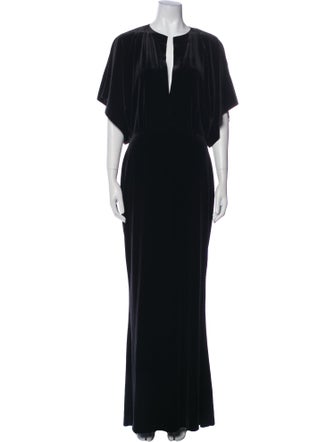 Norma Kamali V-Neck Long Dress