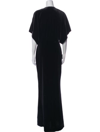 Norma Kamali V-Neck Long Dress
