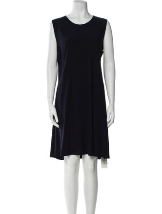 Norma Kamali Scoop Neck Knee-Length Dress