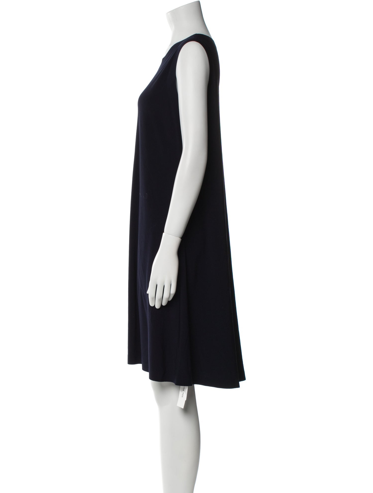 Norma Kamali Scoop Neck Knee-Length Dress