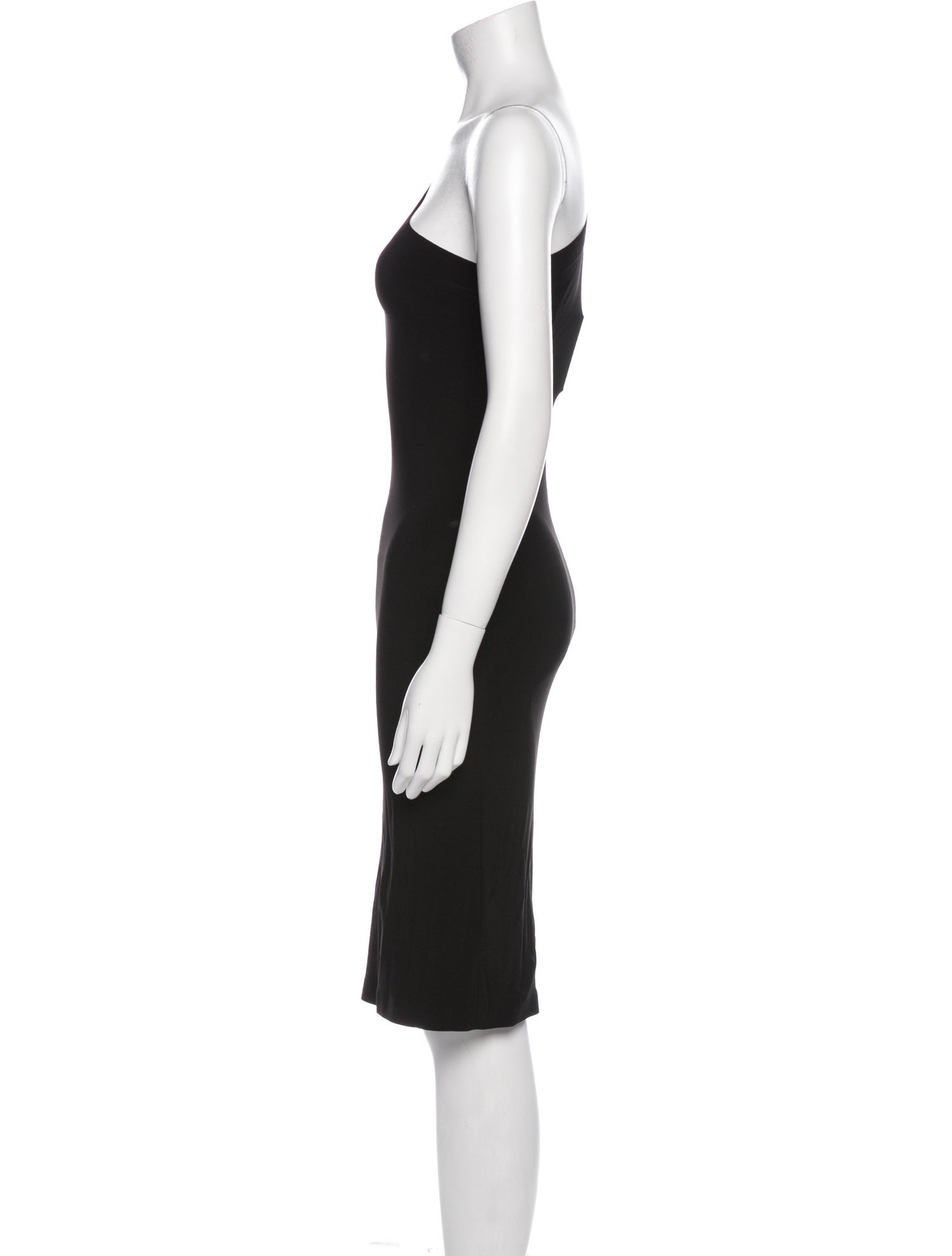 Norma Kamali One-Shoulder Knee-Length Dress