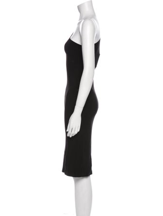 Norma Kamali One-Shoulder Knee-Length Dress