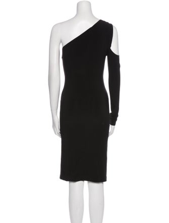 Norma Kamali One-Shoulder Knee-Length Dress
