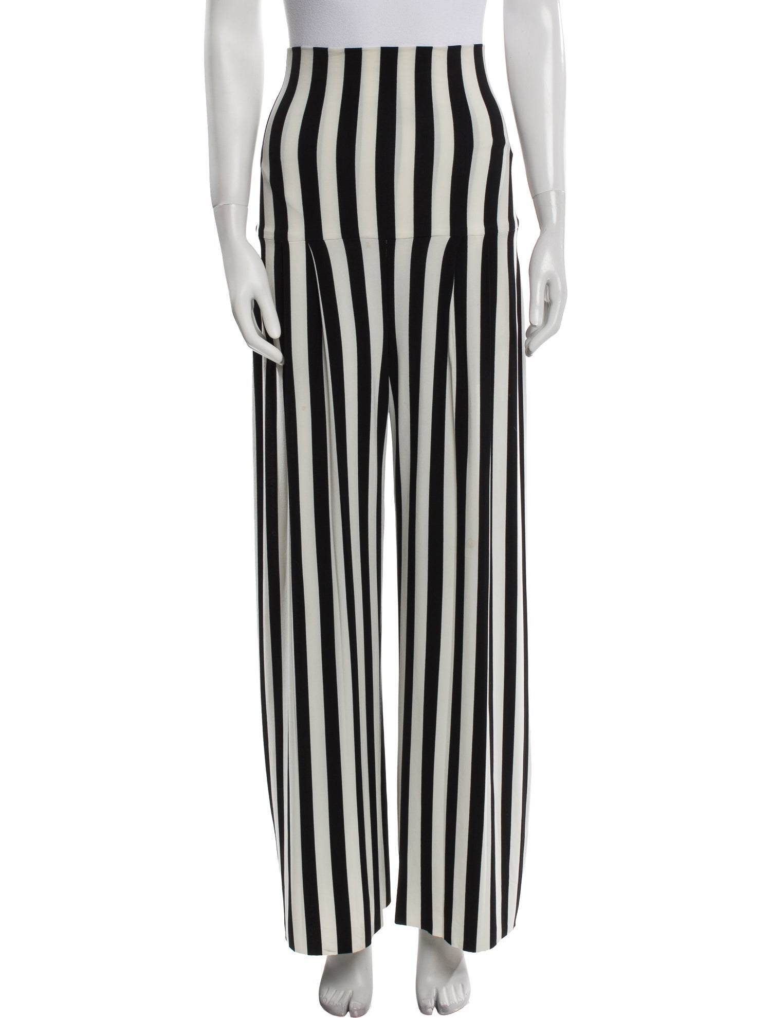 Norma Kamali Striped Wide Leg Pants