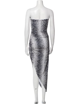 Norma Kamali Animal Print Midi Length Dress