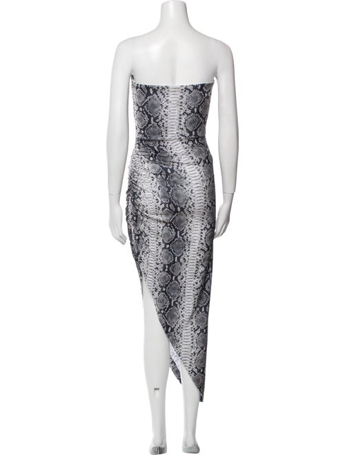 Norma Kamali Animal Print Midi Length Dress