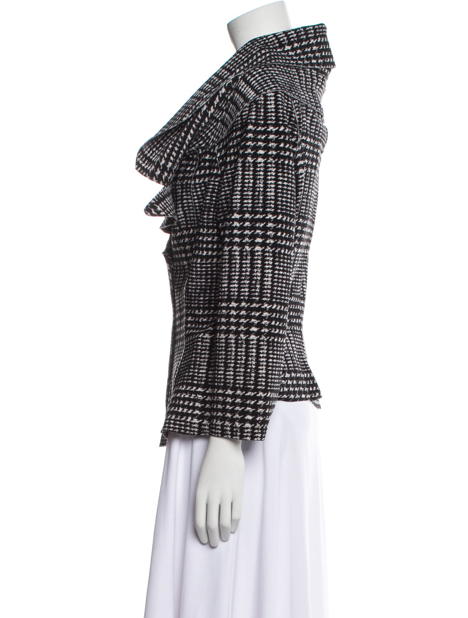 Norma Kamali Houndstooth Print Blazer