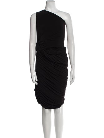 Norma Kamali One-Shoulder Midi Length Dress