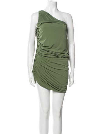 Norma Kamali One-Shoulder Knee-Length Dress