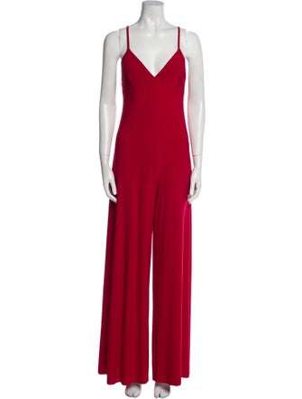 Norma Kamali Plunge Neckline Jumpsuit