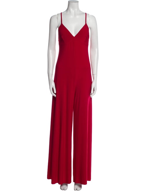 Norma Kamali Plunge Neckline Jumpsuit