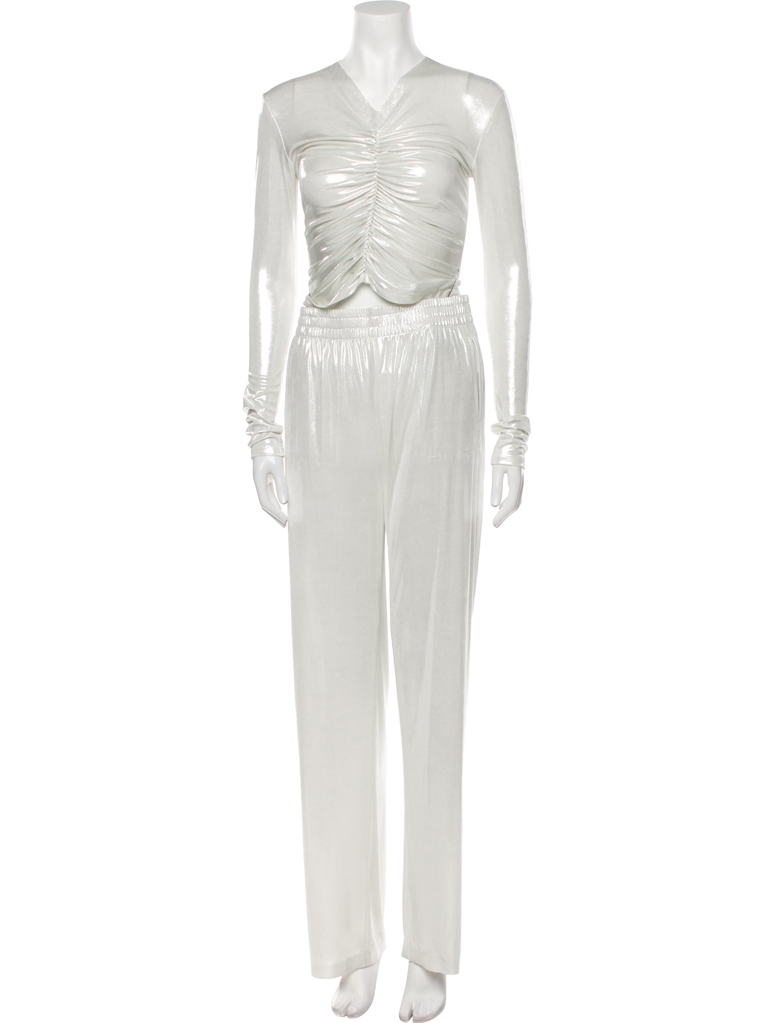 Norma Kamali Pleated Accents Pant Set w/ Tags