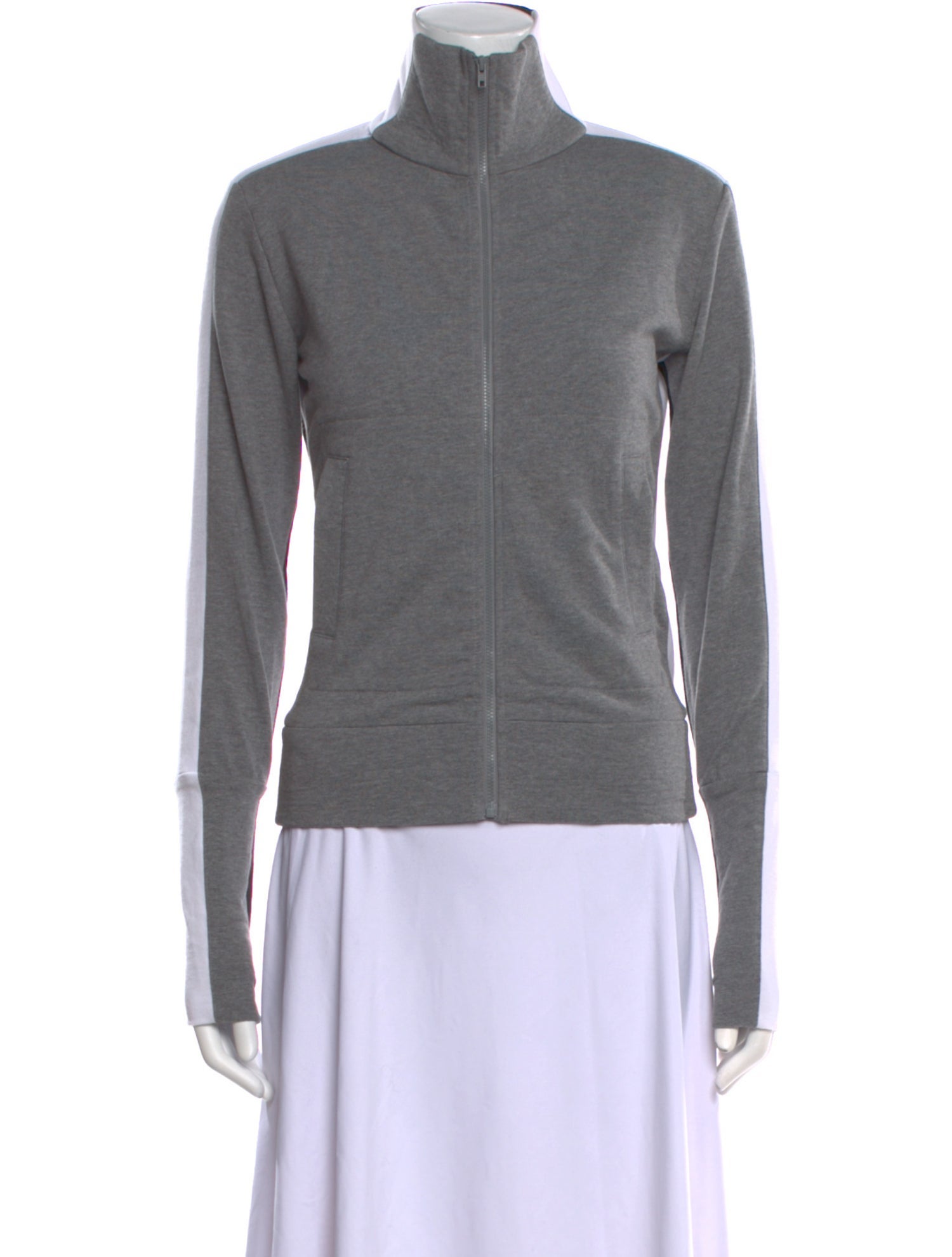 Norma Kamali Mock Neck Long Sleeve Sweatshirt