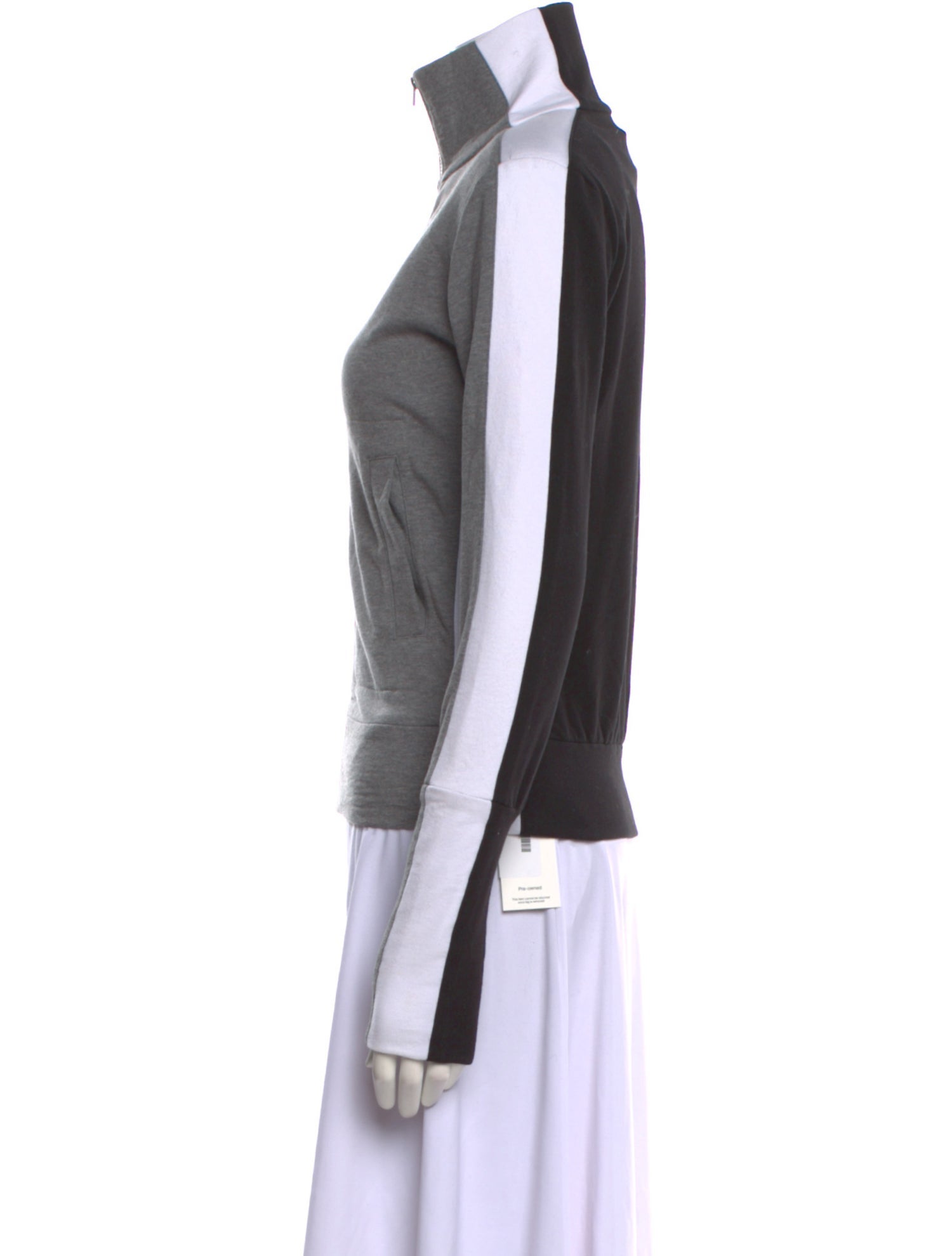 Norma Kamali Mock Neck Long Sleeve Sweatshirt