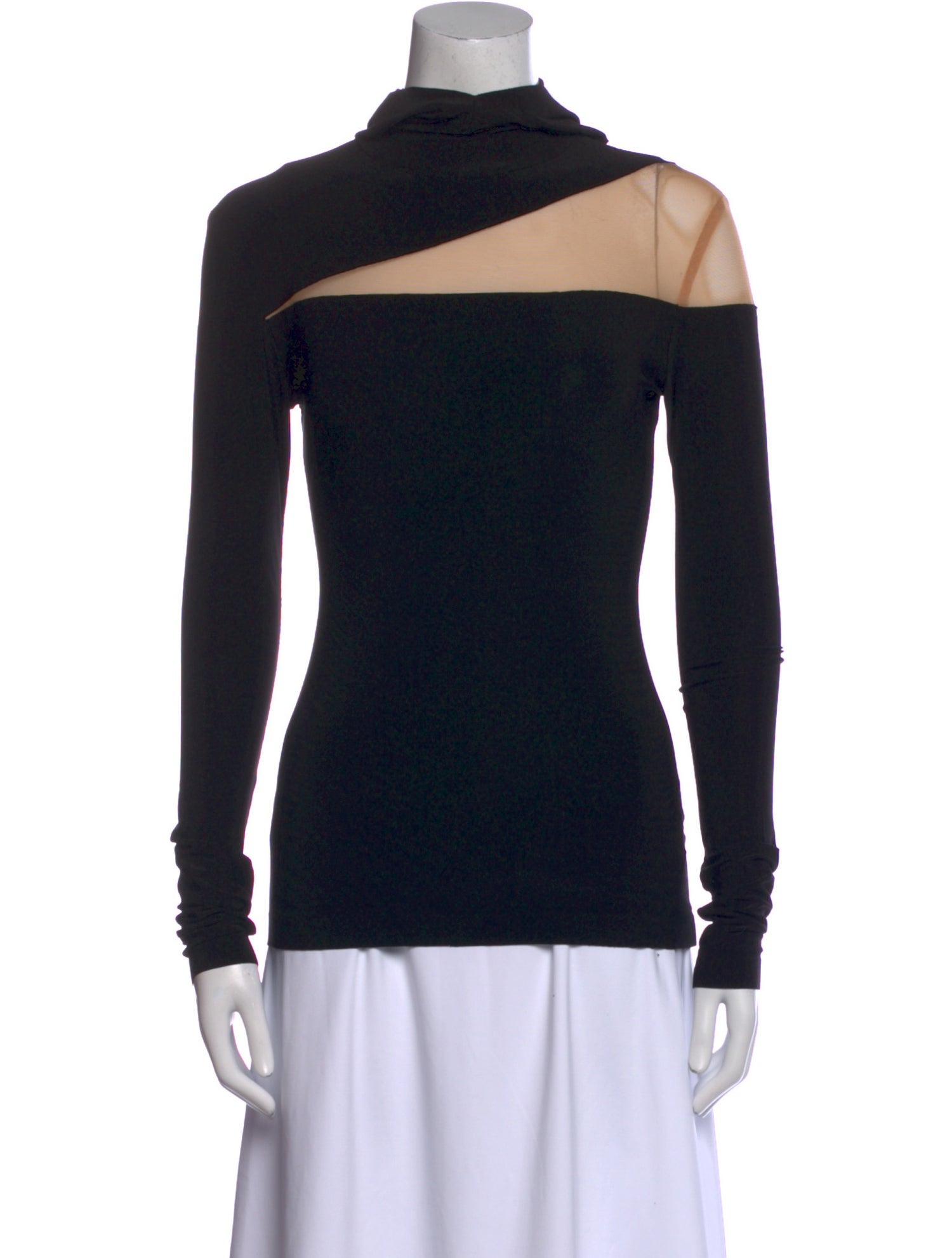 Norma Kamali Turtleneck Long Sleeve Sweatshirt