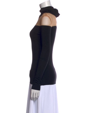 Norma Kamali Turtleneck Long Sleeve Sweatshirt