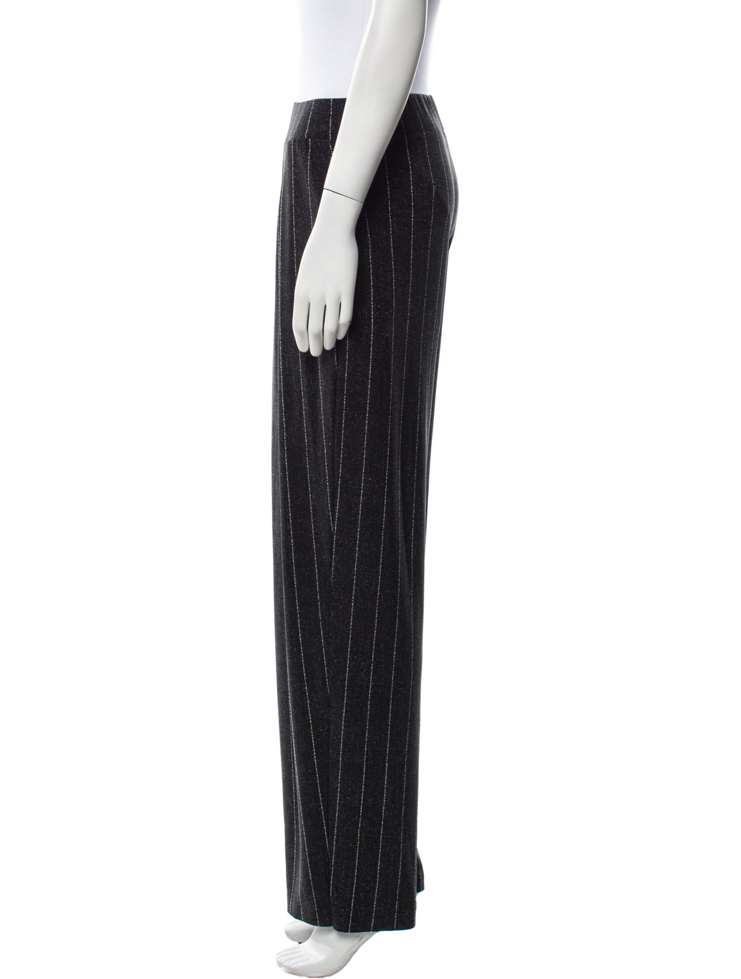 Norma Kamali Striped Straight Leg Pants