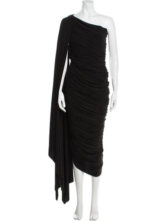 Norma Kamali One-Shoulder Knee-Length Dress