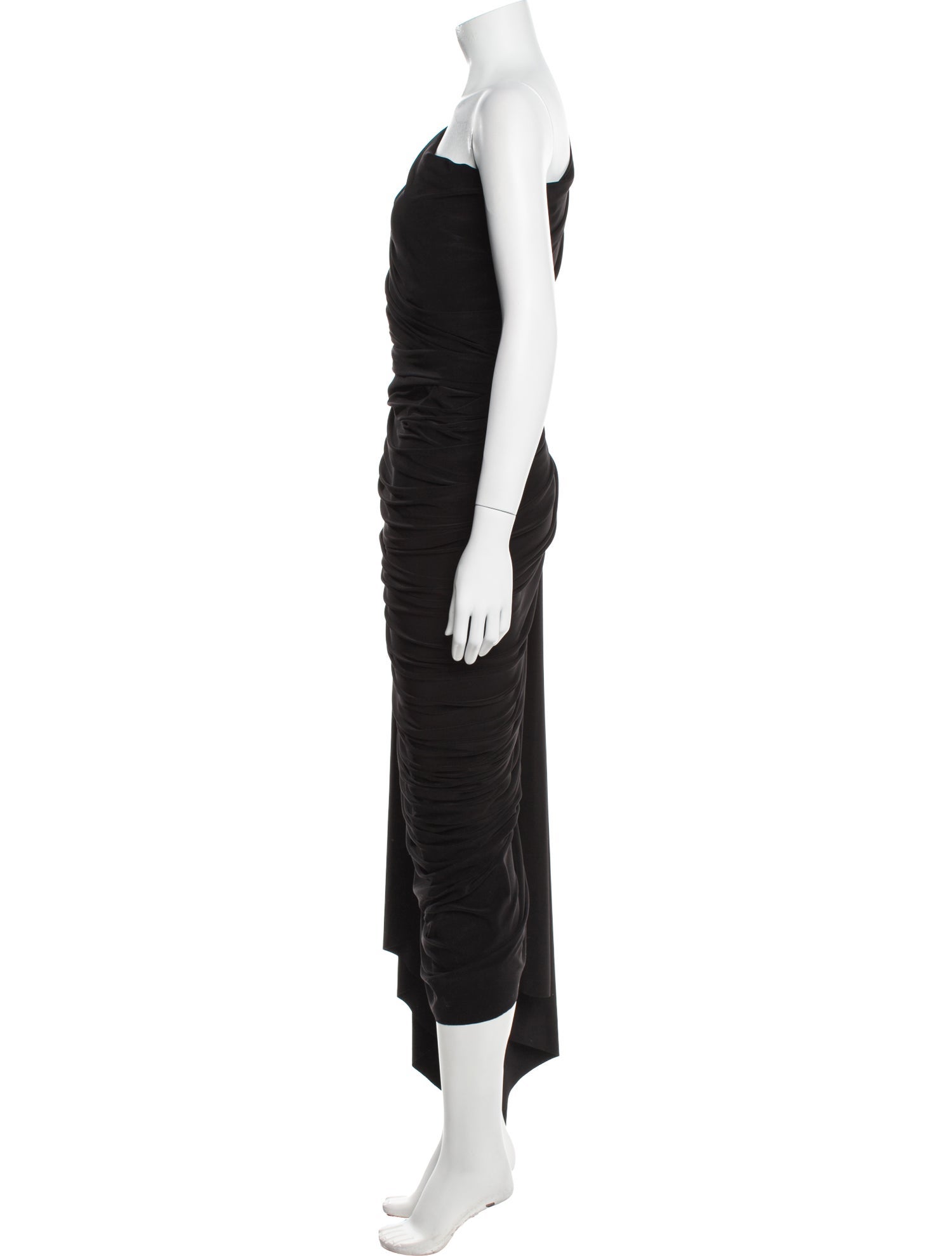 Norma Kamali One-Shoulder Knee-Length Dress