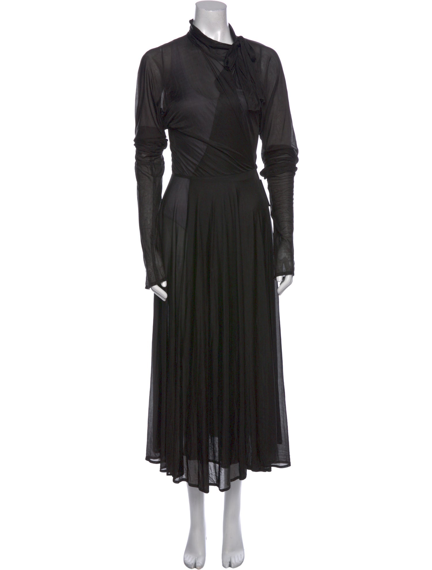 Norma Kamali Mock Neck Long Dress