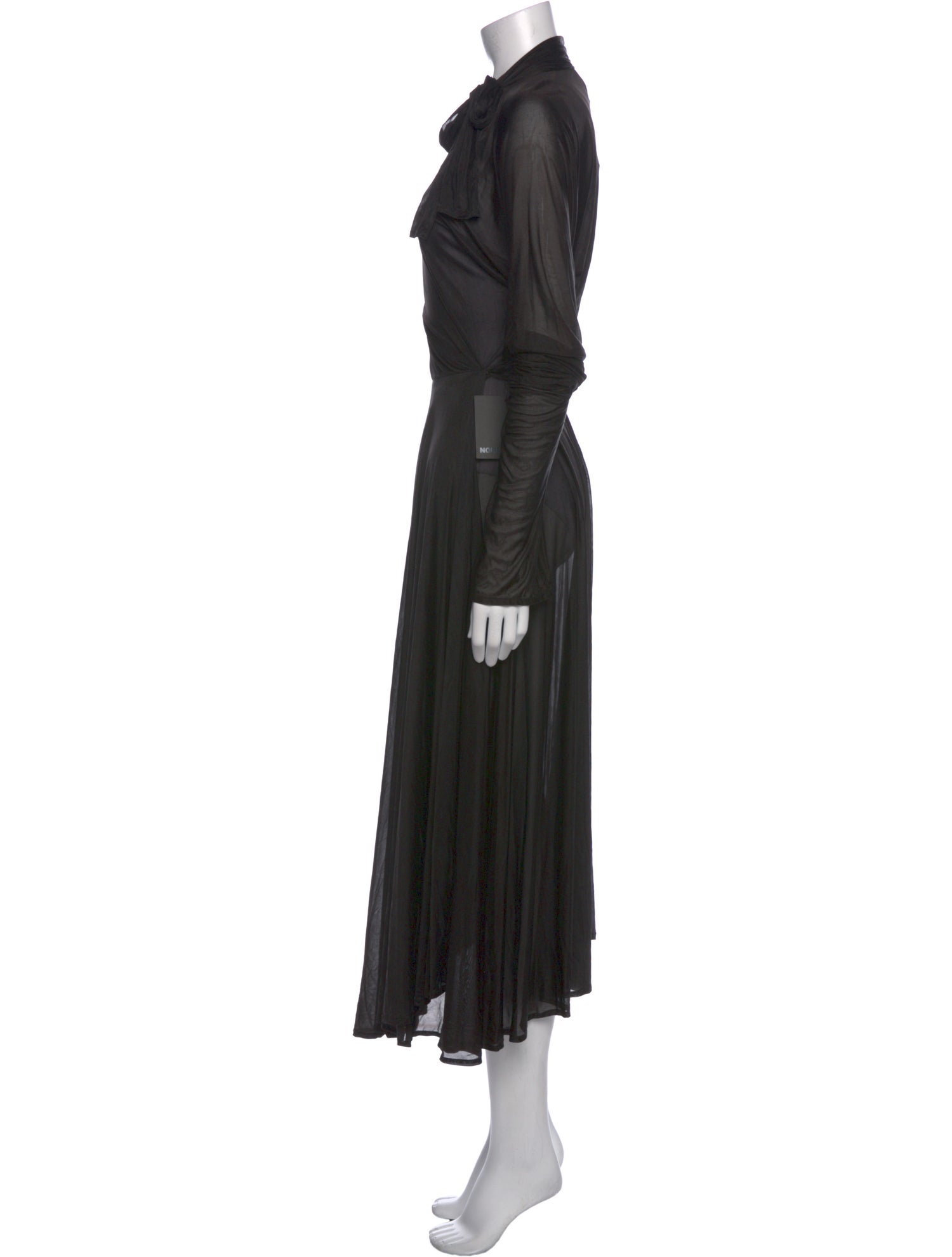 Norma Kamali Mock Neck Long Dress
