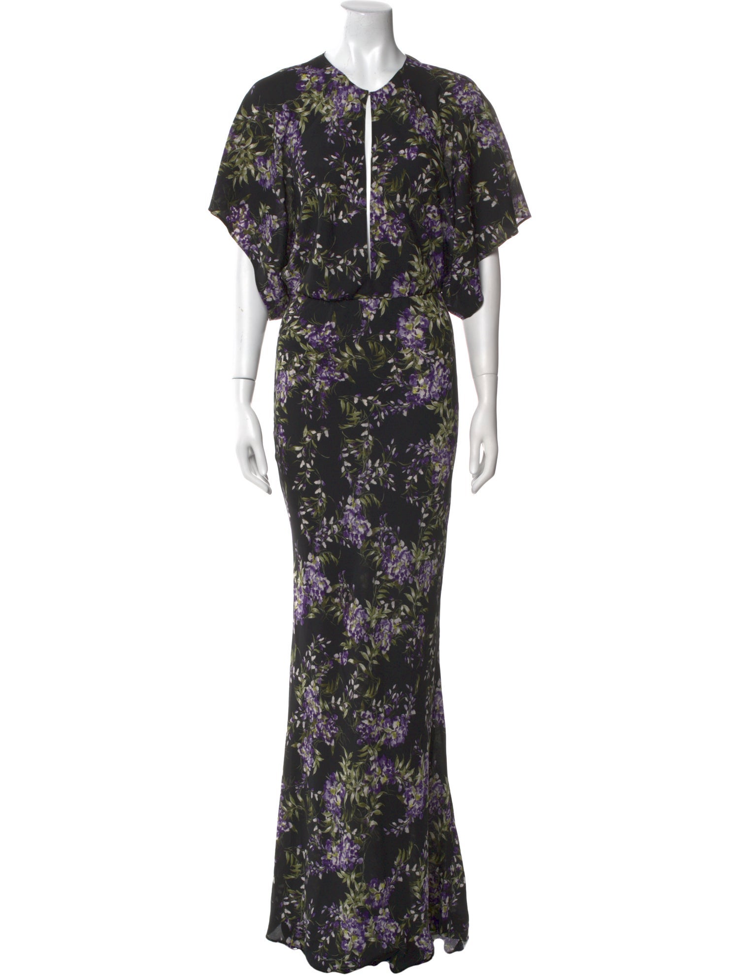 Norma Kamali Floral Print Long Dress