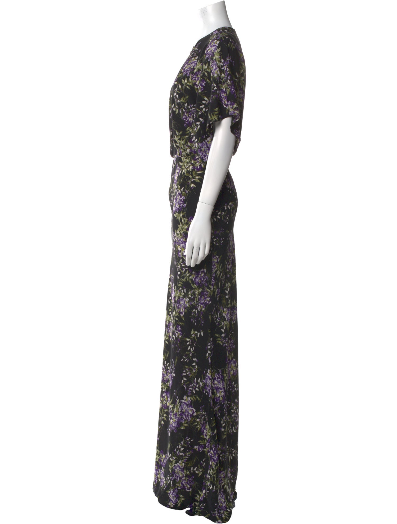 Norma Kamali Floral Print Long Dress
