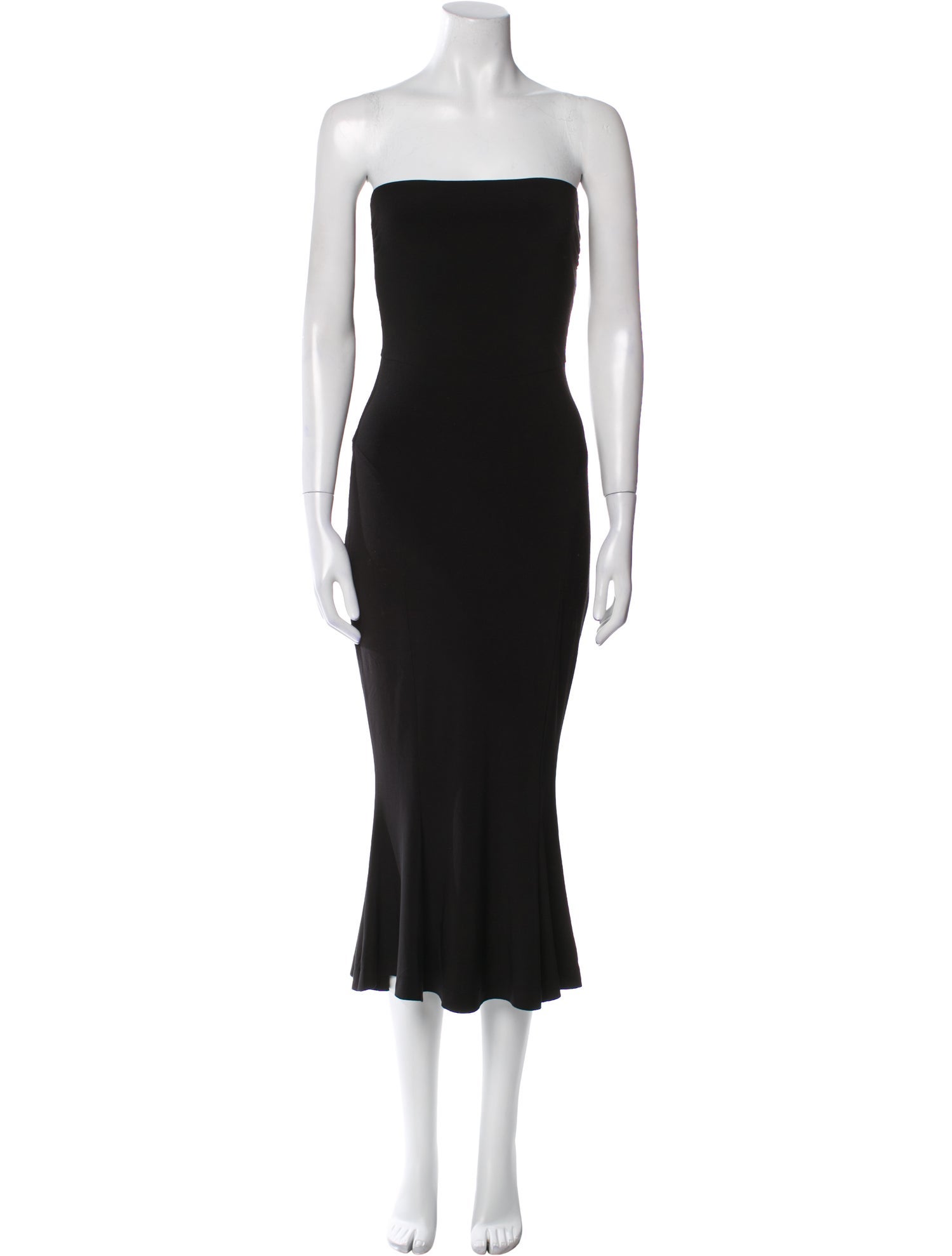 Norma Kamali Strapless Knee-Length Dress