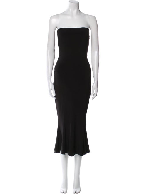Norma Kamali Strapless Knee-Length Dress