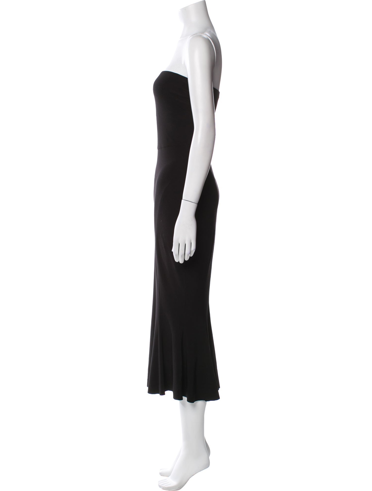 Norma Kamali Strapless Knee-Length Dress