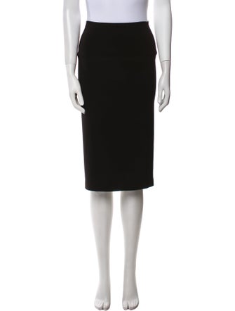 Norma Kamali Raw-Edge Trim Knee-Length Skirt