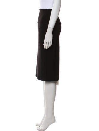 Norma Kamali Raw-Edge Trim Knee-Length Skirt