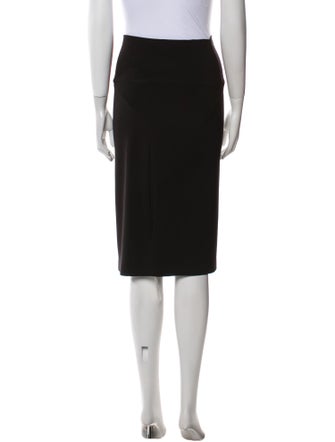 Norma Kamali Raw-Edge Trim Knee-Length Skirt