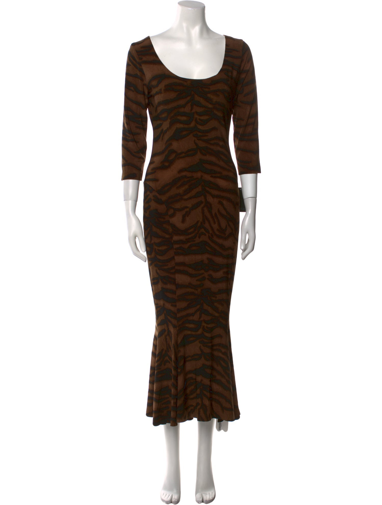 Norma Kamali Animal Print Long Dress
