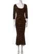 Norma Kamali Animal Print Long Dress
