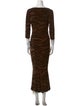 Norma Kamali Animal Print Long Dress
