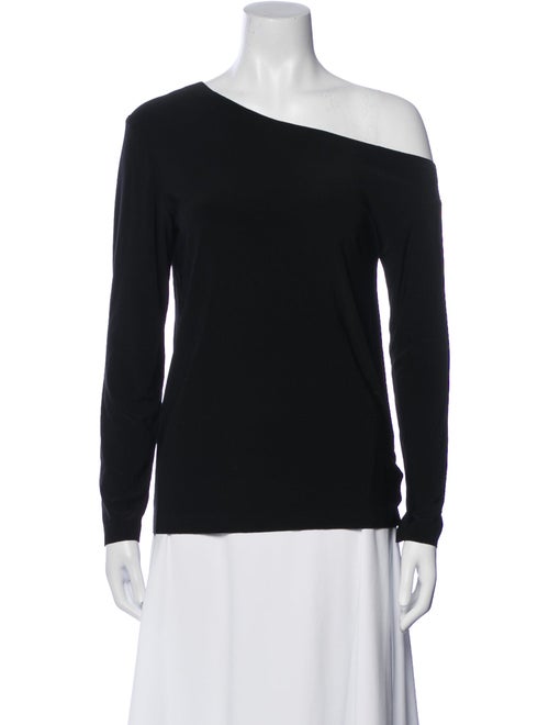 Norma Kamali One-Shoulder Long Sleeve Top