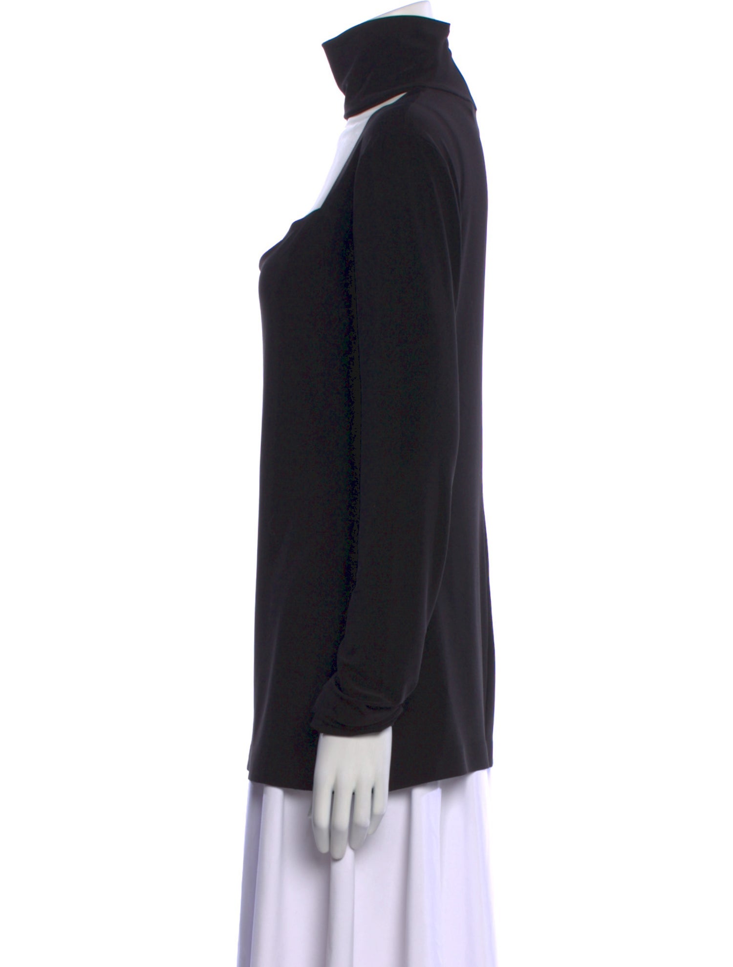 Norma Kamali Turtleneck Long Sleeve Sweatshirt