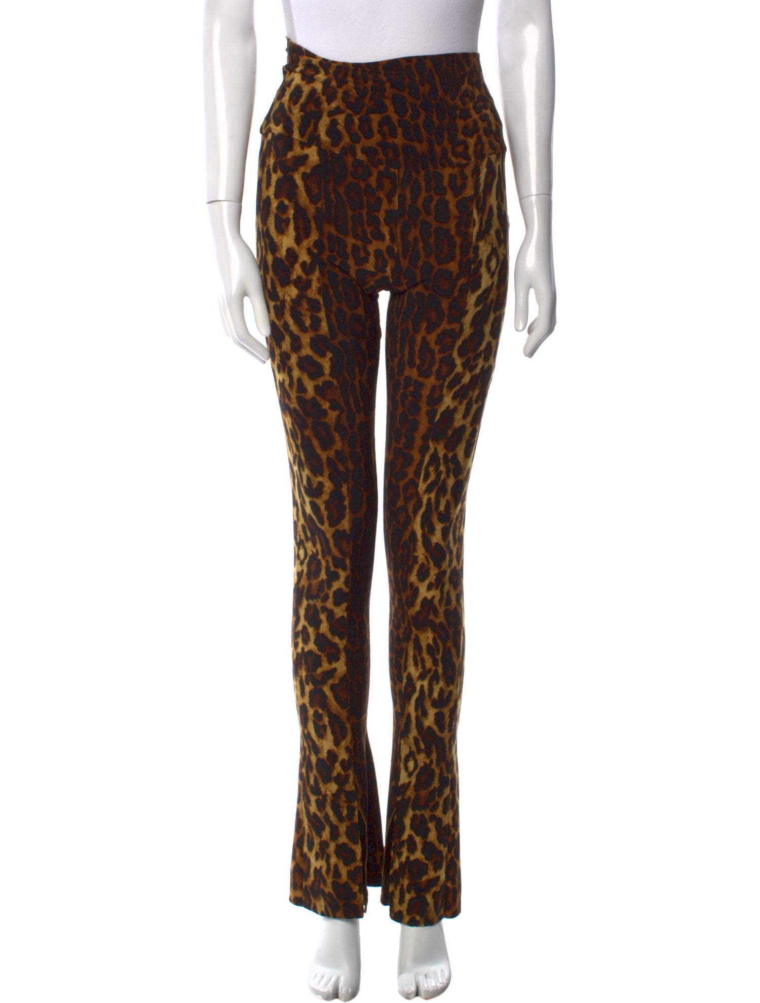 Norma Kamali Animal Print Wide Leg Pants