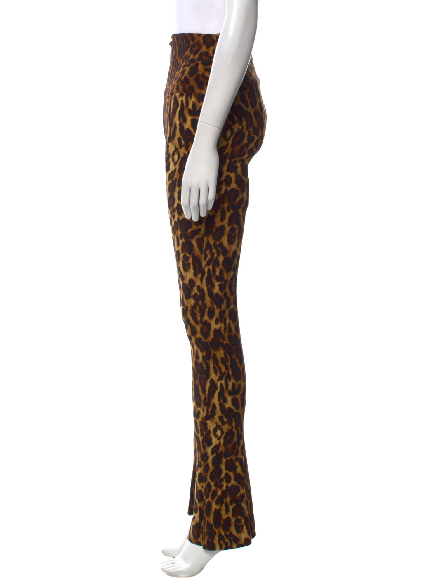 Norma Kamali Animal Print Wide Leg Pants