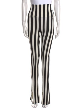 Norma Kamali Striped Straight Leg Pants