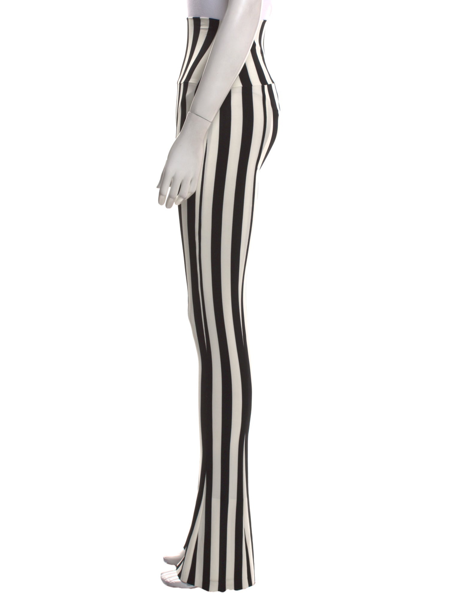 Norma Kamali Striped Straight Leg Pants