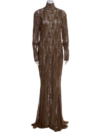 Norma Kamali Turtleneck Long Dress