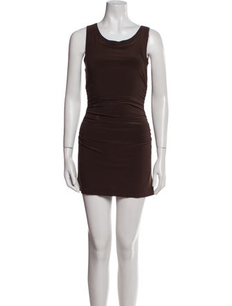 Norma Kamali Scoop Neck Mini Dress