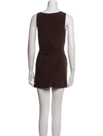 Norma Kamali Scoop Neck Mini Dress