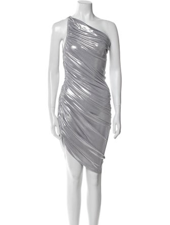 Norma Kamali One-Shoulder Knee-Length Dress