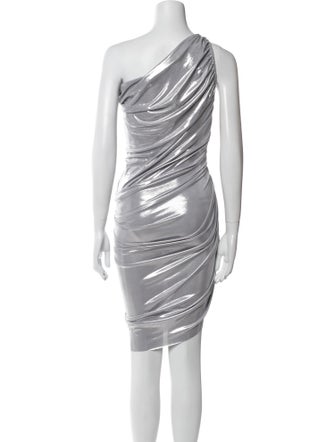 Norma Kamali One-Shoulder Knee-Length Dress