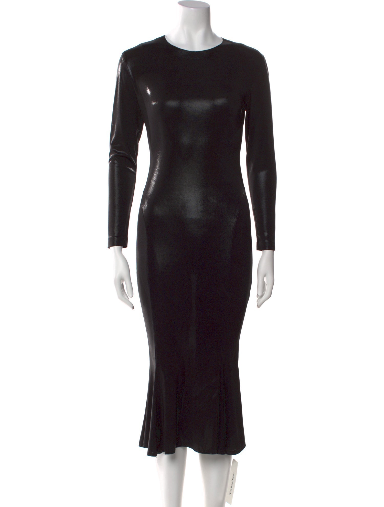 Norma Kamali Crew Neck Midi Length Dress