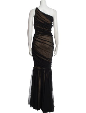Norma Kamali One-Shoulder Long Dress
