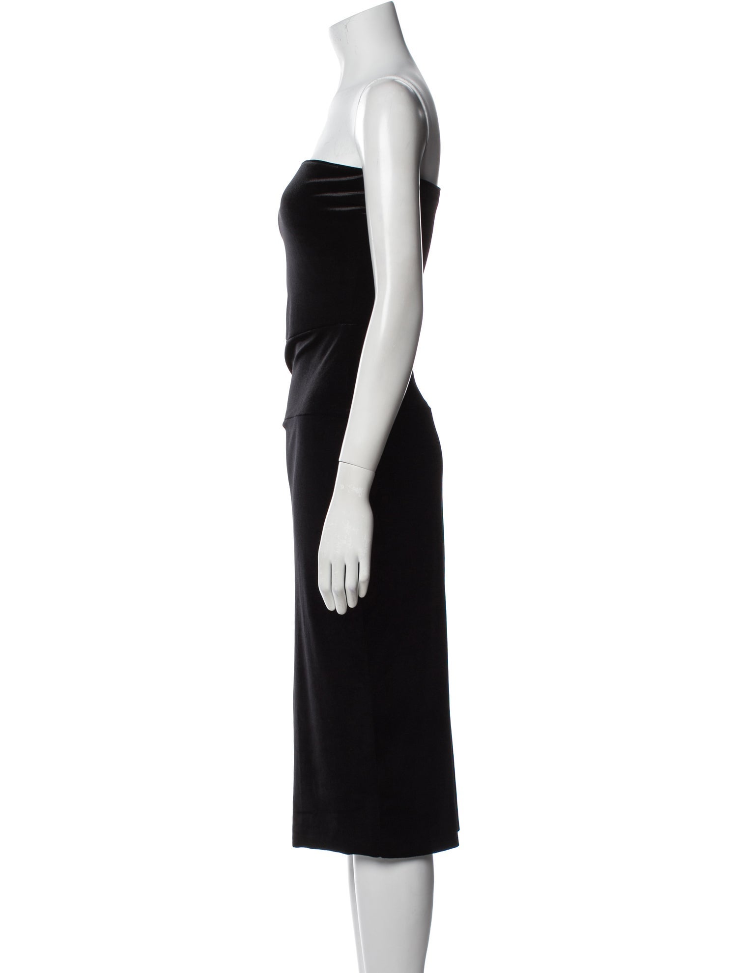 Norma Kamali Strapless Knee-Length Dress